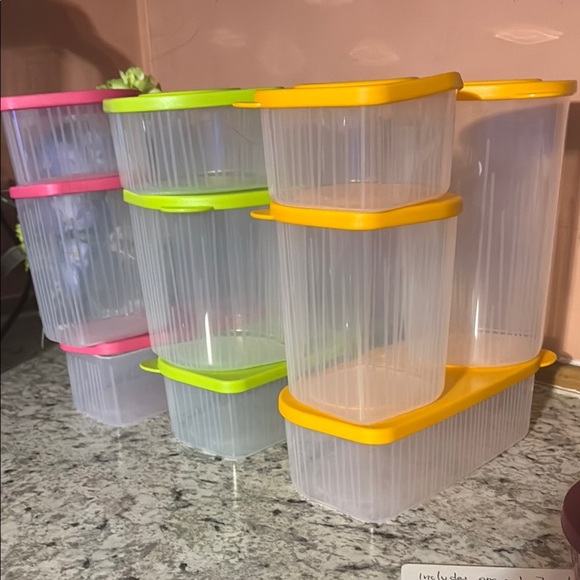 Colorful Stackable Kitchen Storage Containers - Picture 1 of 7